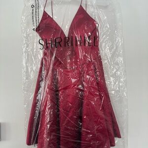 Sherri Hill Wine Mini Dress